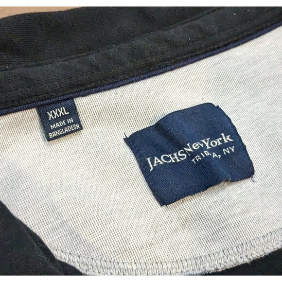Jachs NY Size 3XL Black Polo Shirt Short Sleeve Heavyweight Top Mens SS XXXL - Picture 2 of 3